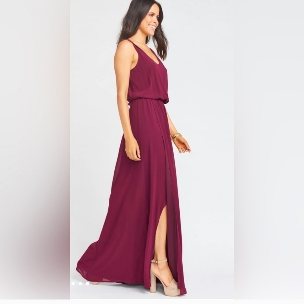 Show Me Your Mumu Kendall Maxi Dress in merlot size sm NWT